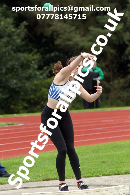 Shot putt, NECAA Open Meeting, Morpeth, Sunday, September 27th. David T. Hewitson/Sports for All Pics